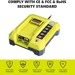 Caricabatterie per RYOBI OP401 40V Batteria al litiion OP4015 OP4026 OP4026A OP4030 OP4040 OP4050 OP4050A OP4060 OP40261