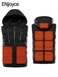 Herrenjacken ENjoyce Heizweste für Winter Männer Frauen Warm Beheizte Smart Jacke USB Wärme Plus Größe M-7XL Angeln Hoodied Fieber Kleidung P8180 231128