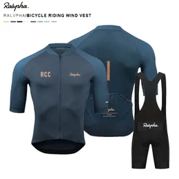 Conjuntos de camisa de ciclismo RCC Ralvpha Set Verão AntiUV MTB Mens Manga Curta Bicicleta Roupas Kit Uniforme 231127