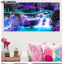 Стичка yimeido крупные пейзажи пейзаж AB Drill Diamond Painting Комплекты Purple Waterfall 5D DIY Full Square/Round Diamon