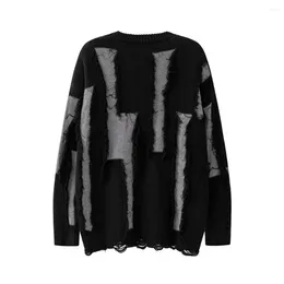 Women's Sweaters Distressed Winter Frayed Tassels Oversized Torn Goth For Women Men Matching Ripped Grunge Aesthetic Clothing Pullover