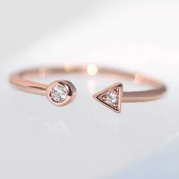 Bandringar Enkla justerbara midi -ringar för kvinnor Teen Girls Arrow Style Zircon Gold Color Party Daily Gift For Friend Fashion Jewelry R922 Z0428