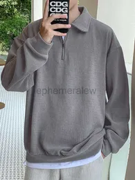 Erkek Hoodies Sweatshirt Sweatshirts Erkekler Sonbahar Yeni Varış Amerikan Tarzı Vintage Gevşek Tasarım Katı Dış Giyim All-Match Ropa Para Hombre Harajukuzln231128