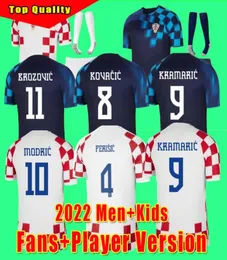 2022 Croacia soccer jerseys t shirt MANDZUKIC MODRIC PERISIC KALINIC football shirt 22 23 Croazia RAKITIC CrOaTiA KOVACIC Men kids2719388
