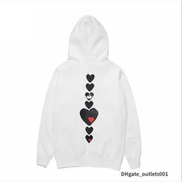 Men's Hoodies Sweatshirts 22s Designer Play Commes Jumpers Des Garcons Letter Embroidery Long Sleeve Pullover Women Red Heart Loose Sweater Fv