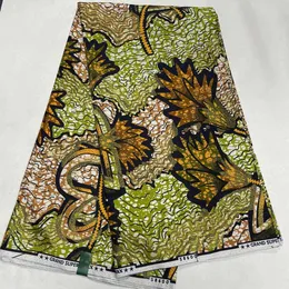 Tyg Old Fashion Nigerian Glam Glitter Grand Supev Ankara Golden Wax Fabrics African Cotton Wrapper Printed Materials 6yards