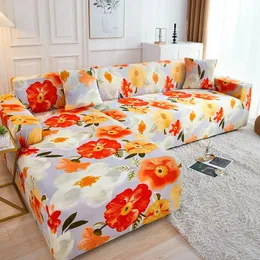 Cadeira cobre floral impresso elástico capa de sofá para sala de estar protetor pur dois separados para seu todo em forma de l 231127