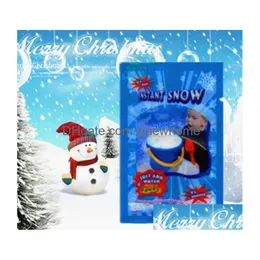 Magic Snow Diy Instant Artificial Powder Simation Prop Party Christmas Decoration Children Kids Girl Boy Gift 10G Drop Delivery Dhh1A