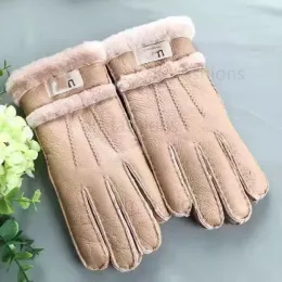 DHL shipping Hot Sale gloves luxury women fingertip gift wool of sheep men five finger mittens new waterproof riding plus velvet thermal fitness motorcycle