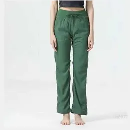 Lulus Yoga Outfits Suit 2022 New Dance Studio Women's Mid Rise Pants Casual Slim and Versatile Business Högtalare Wide Leg Dasysr