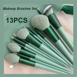 13PCS/Ustaw pędzle do makijażu Zestaw podkładu cienia do powiek Kobiety Sposobowy pędzel do cienia do cienia do powiek Blush proszek mieszanie piękna miękkie narzędzia DH-RL058