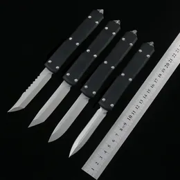 DQF Versiyon MiroT Ut bize İtalyan Tarzı Knife Kendinden Savunma Taktik Taş Çamaşır D2 Blade Siyah 6061-T6 Alüminyum Sap EDC Açık Kamp Dövüşü Mt Bıçaklar