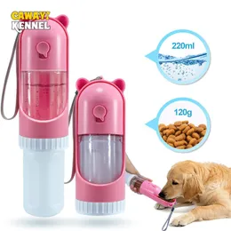 Feeding CAWAII KENNEL Dog Water Bottle + Food Bottle Dispenser Pet Feeders Bowls for Dogs Cats Portable Drinking Water Cup Pet Products