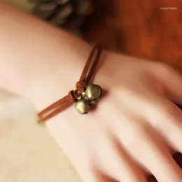 Charmarmband Dear-Life Original Handgjorda smycken Retro Bell Bronze Leather Rep Simple Armband Exquisite Special Gift