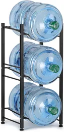 Galon Water Jug Holder Bottle Bottle Bottle, 3 poziomy, czarne