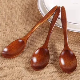 Spoons Natural Wood Bamboo Spoon Eco-Friendly Tableware Dining Soup Tea Honey Coffee Catering Cooking Utensil Tool