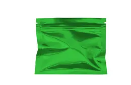 7510cm Green Glossy Mylar Foil Packing Bag Zip Lock Zipper Top Aluminum Foil Pouches Self Seal Food Grade Storage Bag 100pcslot6732971