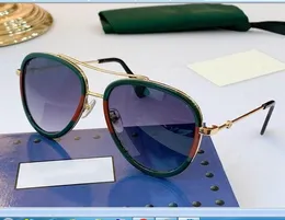 2023 sunglasses high quality men women red green gold metal frame fashion purple glasses with box and dust bag