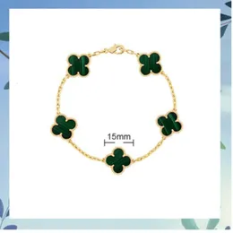 2023 Classic 4/Four Leaf Clover Designer Bracelet Van Clover 18Kゴールドメッキラグジュアリーウェディングウーマンファッション高品質G45