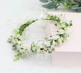 Decorative Flowers Crown Garland Accessories Wreath Hairbands Handmade Wedding Hair For Women Bridal Bridesmaids Girls Rose Seaside