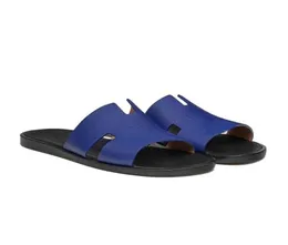 Summer Designer Izmir Men Sandals Shoes Calfskin Leather Slip On Comfort Walking Flip Flops Casual Gentleman Sandalias Wide Flat S1168540