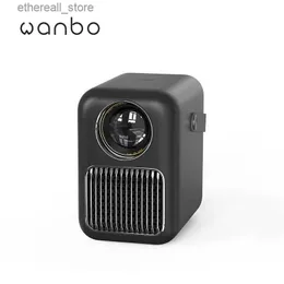Projektörler Wanbo T6R Max Projektör Otomatik Odak 650 Ansilm HDR10 4K 1920*1080P LED Taşınabilir Projektör WiFi BT 2GB+16GB Ses Kontrolü Q231128
