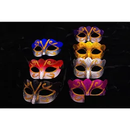Party Masks Express Promotion Selling Mask With Gold Glitter Venetian Unisex Sparkle Masquerade Mardi Gras Drop Delivery Home Garden Dhqx2