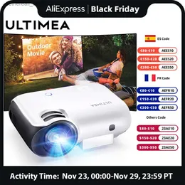 Projectors Ultimea Portable Bluetooth Projector Mini Smart 1080p Full HD Movie Proyector Support 4K Outdoor Projector Home Theater Beamer Q231128
