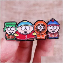 Tecknad tillbehör Soutark Eric Cartman Ass Badge AnimationL Brosch Pin Cute Boy Accessory S009 Drop Delivery Baby Kids Maternity Pro Dhtyl