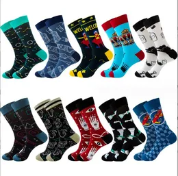 Novely Creative Sports Socks Fashion Jacquard Unisex Renkli Komik Çoraplar Sevimli Çizgi Erkekler İçin Mutlu Çorap