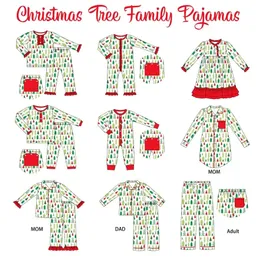 Zestawy odzieży Baby Bawełniana koszulka z długim rękawem Zestaw Drugi na szyję nadruki dla chłopca zielone ubrania i spodnie garnitur Romper Christmas Family Pajama 231128