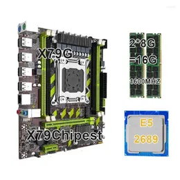 Motherboards Keyiyou Lga2011 X79G Motherboard Set With Xeon E5 2689 Cpu And Combos 2 8Gb 16Gb 1600Mhz Memory Ddr3 Ram Kit Sata3.0 M.2 Dhqfy