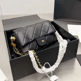 Evening Bags Designer Handbag Shoulder Chain Bag Clutch Flap Totes Wallet Check Velour Thread Purse Double Letters Solid Women Handbags