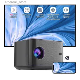 Projektoren Vivicine A6 Staubdicht 1920x1080 WIFI Smart Bluetooth Android 9.0 1080p Full HD Heimkino-Videoprojektor Beamer Q231128