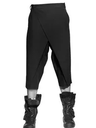 Pants Summer New Style Men's Dark Hair Stylist in Trousers Youth Loose Fashion Nightclub Qifen Trousers Personlighet Lutande front