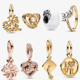 New Heart Mum Mum Dangle Charms Designer Jewelry Gift Fit Pandora 팔찌 목걸이 반지 인기 보석 유럽과 미국에서 보석