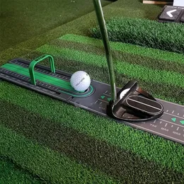 Outros produtos de golfe 1 peça de auxílio de perfuração de precisão de plástico | Curso de alinhamento de trilho de golfe Ferramentas de treinamento portátil 231128