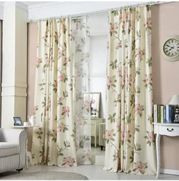 Cortina de cortinas de luxo chinesas Cortinas de luxo para cortinas de quarto de cozinha Blackout Tecidos românticos Tulel Room Cortinas