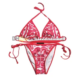 Mulheres V Neck Bikini Two Piece Set Swimwear Designer Imprimir Maiô Pool Party Beach Wear