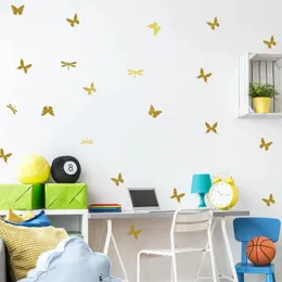 Wall Stickers Dragonflies And Butterflies For Kids Room Home Decorate Living Decals Children Nursery Bedroom