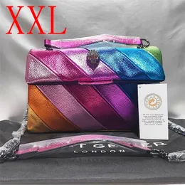 Kvällspåsar xxl kurt g London Rainbow crossbody för kvinnokedjor väska högkvalitativ kvinna axel örnhuvudhandväskor 231127