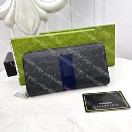 2023Luxury Brand Wallets Clutch Interlocking Double Long Wallet Encorsing Ophidia Zipper Pouches Porse 666011