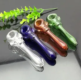 Glaspfeifen Rauchen Manufaktur Mundgeblasene Wasserpfeife Farbiges Skeleton Bone Glass Straight Pipe