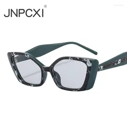 Sunglasses JNPCXI Cat Eye For Women Arrival Gradient Color Pattern UV400 Resistant Outdoor Men Sun Glasses 56575