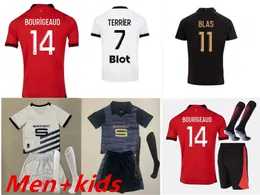 23 24 Stade Rennais camisas de futebol Rennes SRFC maillot de foot 2023 2024 Sulemana Bourigeaud TERRIER DOKU LABORDE SANTAMARIA niang homens crianças kit camisas de futebol