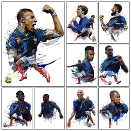 Stitch DIY Diamond Painting French Football Star Picture Picture Diamond Mosaic Embroidery Cross Stitch Home Decor J3228