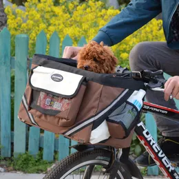 Carrier Pet Dogs Bicycle Baskets Puppy Cat Removable Bike Bags Handlebar Front Small Carriers Bag for Outdoor Travel Shopping
