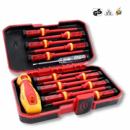 Schroevendraaier 13Pcs Screwdriver 1000V Insulated Screwdriver Set Replaceable Screwdriver Bit Non Slip And Durable Electrician Tools