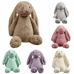 Plush Dolls 30cm Stuffed Long Ear Rabbit Soft Plush Toys Sleeping Cute Bunny Cartoon Animal Dolls Children Baby Birthday Gift 231127