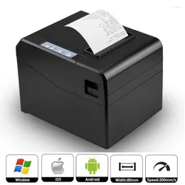 Zjiang 80mm استلام حراري باركود Pos Pos Brinter Bluetooth Bill Printers مع قاطع تلقائي في مطعم Shop 220 مم/ثانية